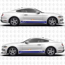 Adesivo Vinile con Strisce Speciali da Corsa Triple Laterali per Porta California per Musclecar Musclecarmodel 2