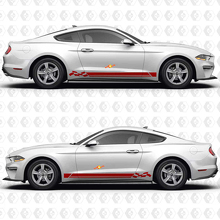 Adesivo Vinile con Strisce Speciali da Corsa Triple Laterali per Porta California per Musclecar Musclecarmodel 3