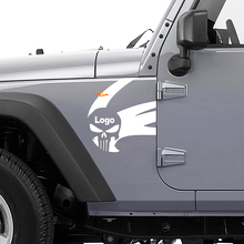 Adesivo Vinyl Laterale Logo Punisher per Jeep Wrangler Rubicon 2