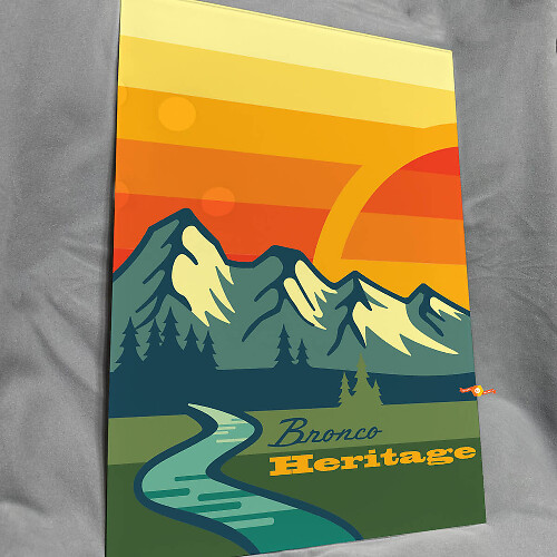 Pannello d'Arte Murale in Acrilico Lucido Heritage per appassionati di Bronco