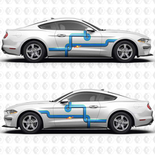 Adesivo vinile grafico a strisce laterali Old School per porta per Musclecar Musclecarmodel 2