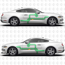 Adesivo vinile grafico a strisce laterali Old School per porta per Musclecar Musclecarmodel 3