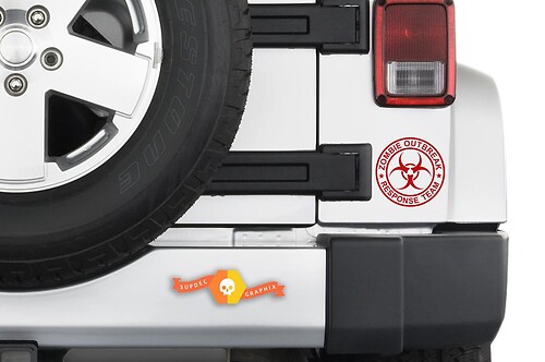 Adesivo in vinile universale per Jeep Wrangler del Team di Risposta all'Invasione Zombie