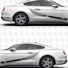 Adesivo Vinile Strisce da Corsa Laterali per Porta Ford Mustang_2