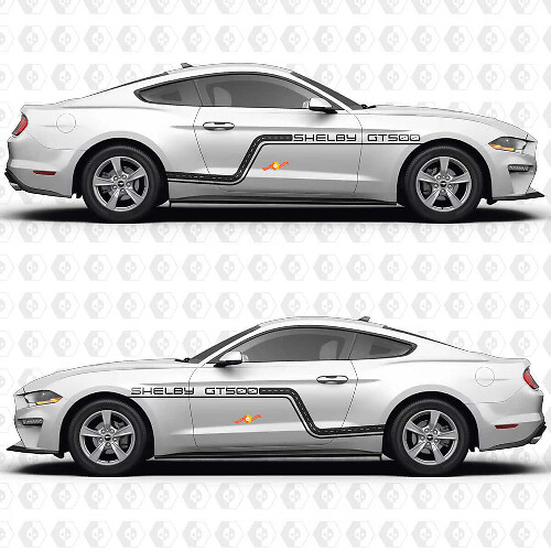 Kit di Adesivi in Vinile per Porta Laterale con Striscia Ispirata alla GT500 Track per Musclecar Musclecarmodel GT500_1