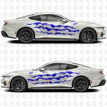 Adesivi in vinile con striscia a graffio artiglio per porta laterale per Ford Mustang 2