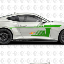 Adesivo Vinile Stripe a Spazio Negativo Laterale per Porta per Musclecar MusclecarModel 3