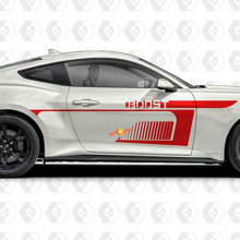 Adesivo Vinile Stripe a Spazio Negativo Laterale per Porta per Musclecar MusclecarModel 4