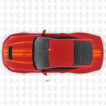 Strisce Muscolari Simmetriche GT Adesivi in Vinile per Cofano e Bagagliaio per Ford Mustang 3