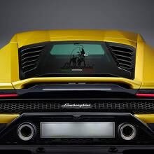 Adesivi in vinile con grafica Toro Lamborghini per finestrino posteriore per Lamborghini Huracan Evo 2