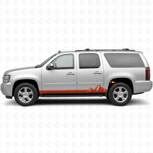 Strisce in Vinile Mountain Range per Porte e Minigonne per Chevrolet Suburban GMT900 2007-2014_4
