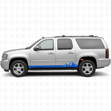 Strisce in Vinile Mountain Range per Porte e Minigonne per Chevrolet Suburban GMT900 2007-2014_5