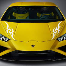 Adesivi in vinile con grafica tribale per cofano per Lamborghini Huracan Evo 2