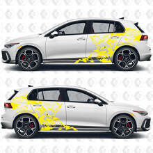 Kit di Adesivi in Vinile Fulmine di Pikachu per Paraurti Posteriore Volkswagen Golf_3