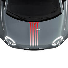 Adesivi Personalizzati a Strisce con Gradiente per Cofano per Fiat 500 3