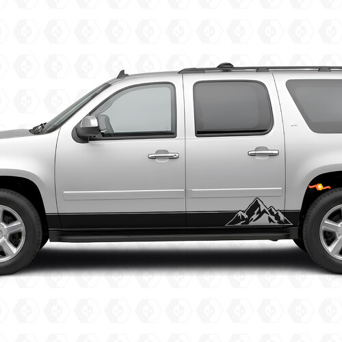 Strisce viniliche stratificate per portiere e pannelli sottoporta per Chevrolet Suburban GMT900 2007-2014