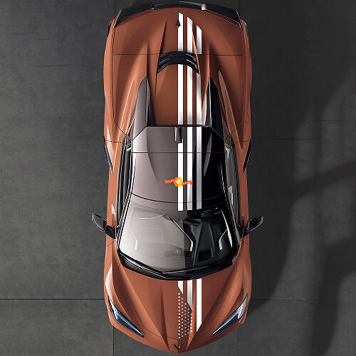 Kit Adesivi Strisce Bandiera USA per Chevrolet Corvette C8 1