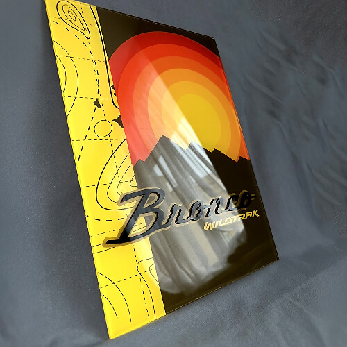 Pannello Artistico da Parete da Garage in Acrilico Lucido Bronco Wildtrak Heritage