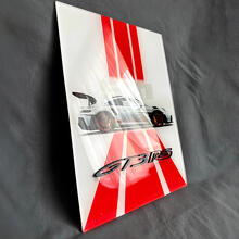 Pannello Artistico da Parete per Garage in Acrilico Lucido Ispirato alla GT3 RS_2