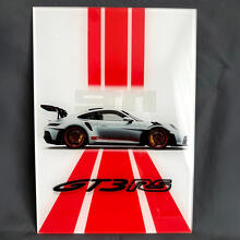 Pannello Artistico da Parete per Garage in Acrilico Lucido Ispirato alla GT3 RS_3