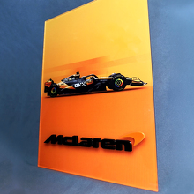Pannello d'Arte Murale da Garage in Acrilico Lucido Personalizzato F1 McLaren 3