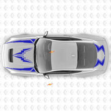 Adesivo Vinile a Strisce a Fulmine per Cofano e Bagagliaio Ford Mustang 2