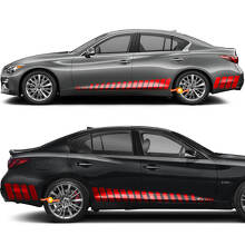 Kit adesivi in vinile con strisce da corsa stroboscopiche per battitacco Infiniti Q50 Q60_2
