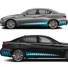 Kit adesivi in vinile con strisce da corsa stroboscopiche per battitacco Infiniti Q50 Q60_3