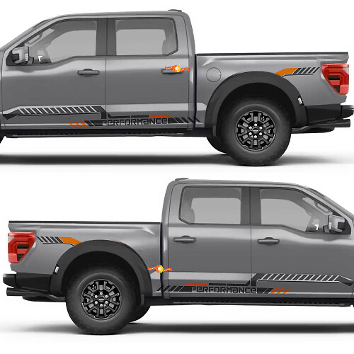 Adesivo in Vinile con Grafica Performance Industrial Line per Parapetto Laterale e Parafango Posteriore per Ford F-150 1