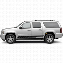 Strisce in Vinile Oblique per Portiere Racing e Soglie per Chevrolet Suburban GMT900 2007-2014_2