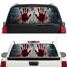 Adesivo in Vinile Mani Zombie su Vetro Posteriore Rotto o Portellone per Pick-up e SUV_2