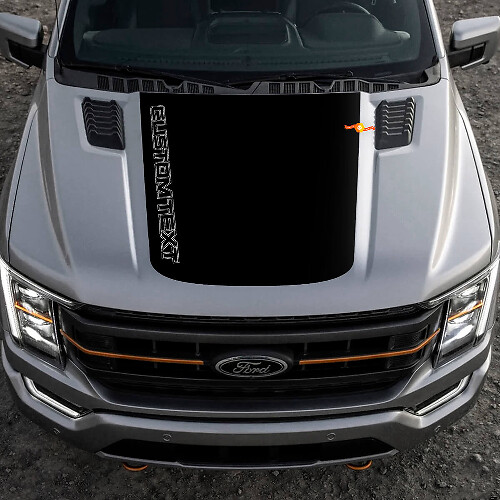 Custom Text Pickup Central Hood Graphics Vinyl Decal for Ford F-150 Tremor