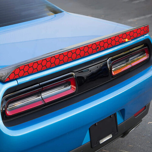 Adesivo in Vinile con Grafica a Nido d'Ape per Spoiler per Dodge Challenger