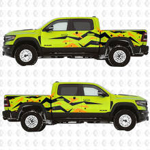 Kit di adesivi laterali in vinile con grafica astratta geometrica per Dodge RAM 1500 TRX_2