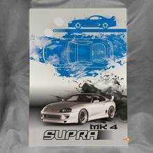 Pannello artistico da parete in acrilico lucido personalizzato per garage per appassionati di Toyota Supra_2