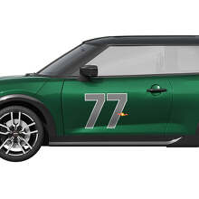 77 Logo Racing Adesivo Vinile Grafica Laterale Porta per Mini Cooper S 2