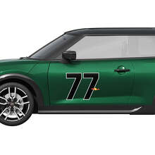 77 Logo Racing Adesivo Vinile Grafica Laterale Porta per Mini Cooper S 3