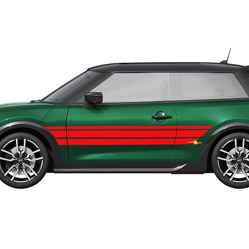 Adesivo Vinile Grafica Strisce da Gara Laterale per Mini Cooper S