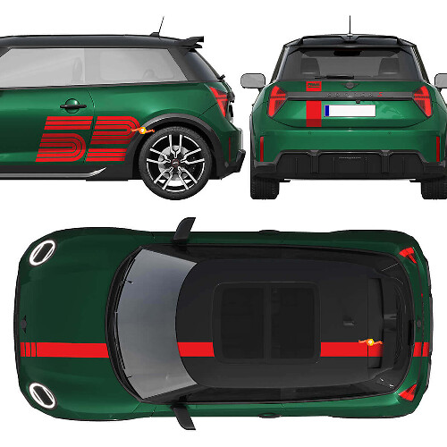 52 Victory Edition Kit Completo Strisce Adesive in Vinile per Mini Cooper S
