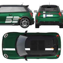 52 Victory Edition Kit Completo Strisce Adesive in Vinile per Mini Cooper S_3