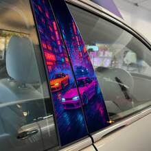 Adesivo Vinile Decalcomania per Porte a Montante Auto da Derapata Notturna Stradale di Tokyo 2