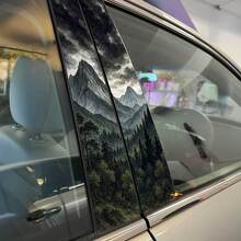 Cielo Tempestoso Foresta Selvaggia Montagne Portali Adesivo in Vinile 2