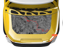 Adesivo in Vinile con Mappa Topografica Off Road per Cofano Toyota FJ Cruiser 3
