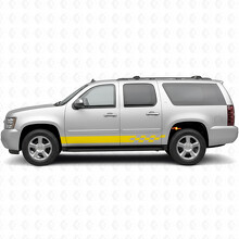 Strisce in vinile a scacchi Lightning per porte e pannelli sottoporta per Chevrolet Suburban GMT900 2007-2014_3