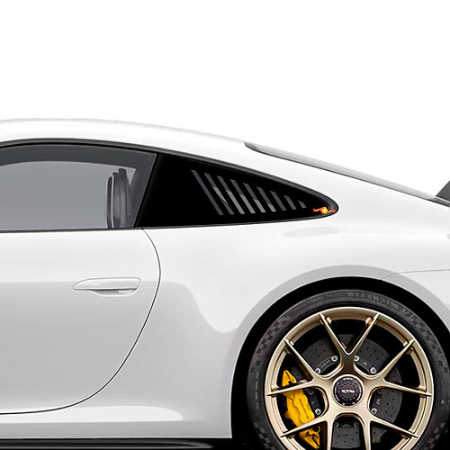 Adesivo in Vinile con Strisce a Spazio Negativo per Finestrino Posteriore Laterale Porsche 911 GT3