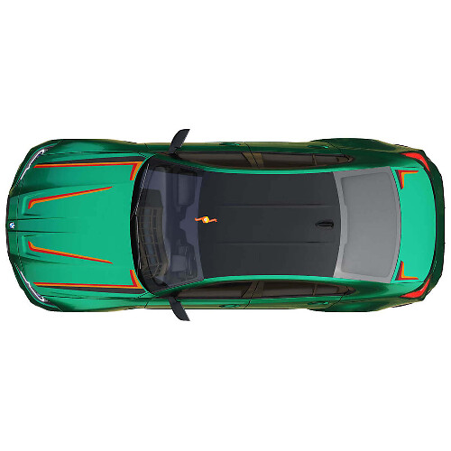 Adesivo in vinile con strisce laterali cofano bagagliaio M Performance per BMW M3 G80 1