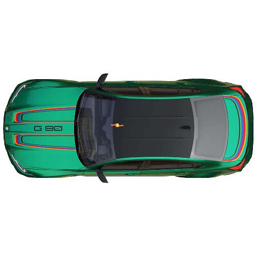 Adesivo Vinilico Strisce Cofano Bagagliaio M Performance 2 per BMW M3 G80 1