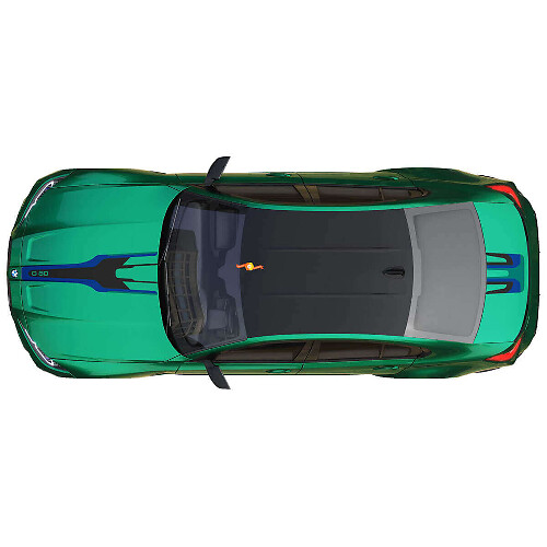 Adesivo in Vinile con Grafica Astratta M Performance per Cofano e Bagagliaio BMW M3 G80 1