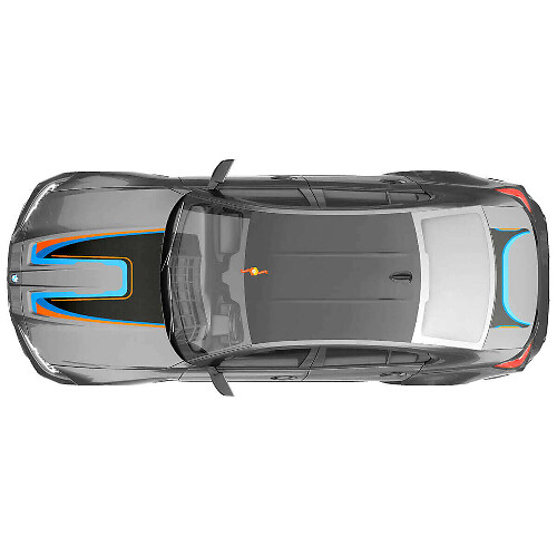 Adesivo Vinile Astratto M Performance per Cofano e Bagagliaio BMW M3 G80 1