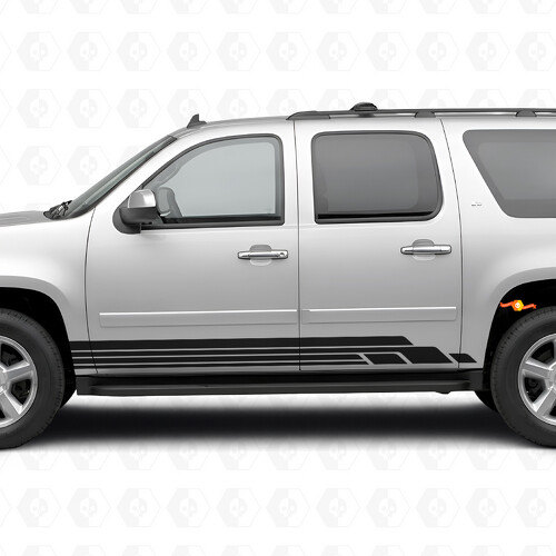 Strisce Viniliche Stratificate per Portiere e Minigonne per Chevrolet Suburban GMT900 2007-2014